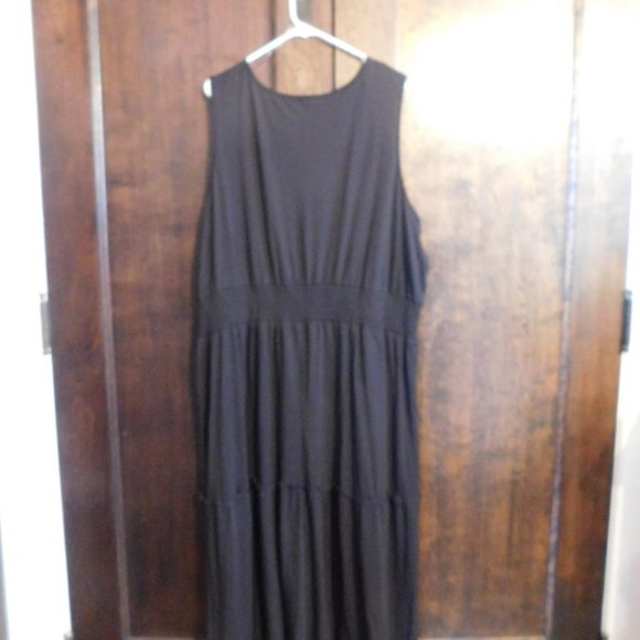 LUCY DIAMONDS BLACK SLEEVELESS COTTON KNIT DRESS - Picture 3 of 4